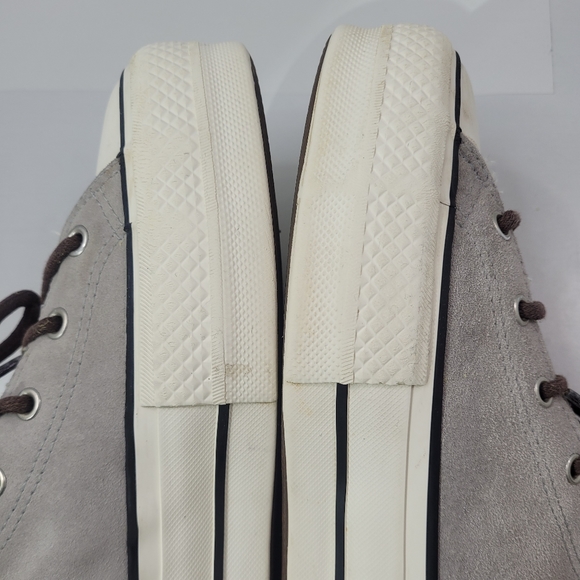 CONVERSE CTAS PLATFORM HIGH WOMEN'S SIZE 8 GREY SUEDE SHERPA A1 - Picture 13 of 15